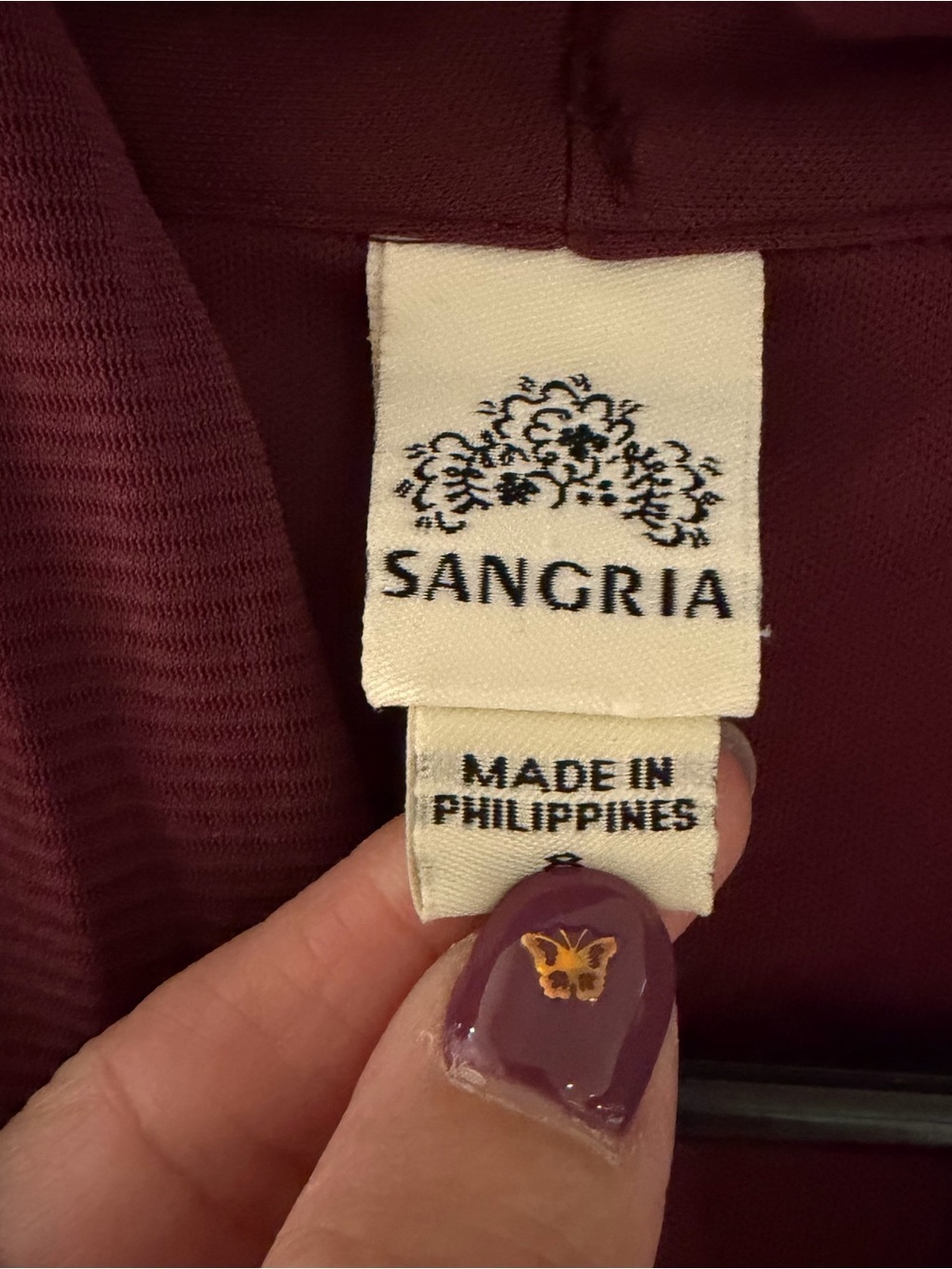 Women's Midi Dress - Wine - Size Large - Picture 3 of 3